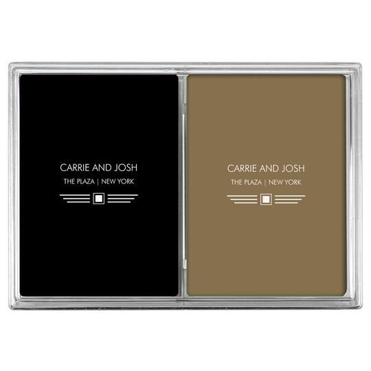 Modern Deco Scroll Double Deck Playing Cards
